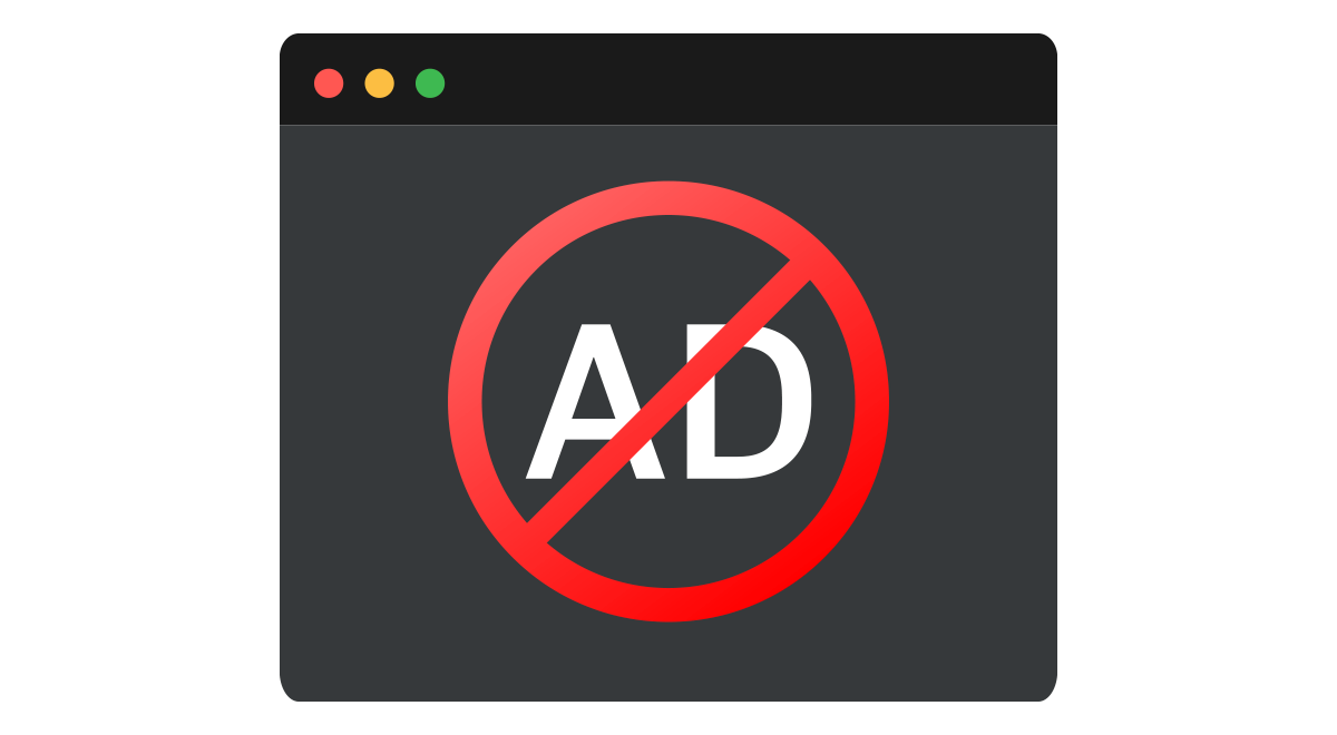 A macOS window with the word "AD" crossed out.