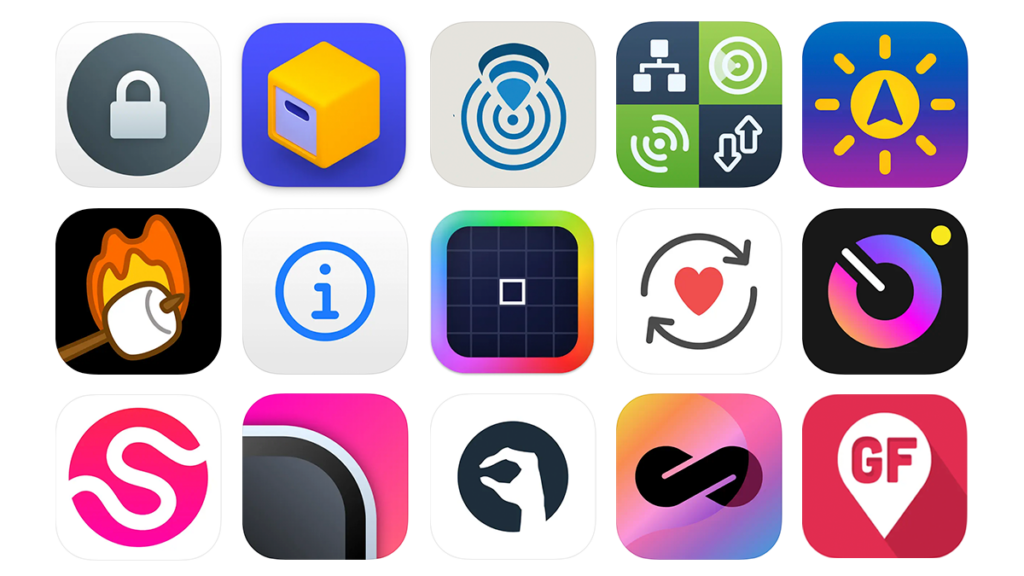 A grid of iOS app icons.