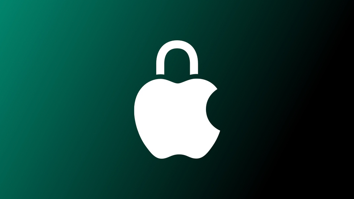 Apple logo but instead of the leaf on top it is a lock arm.