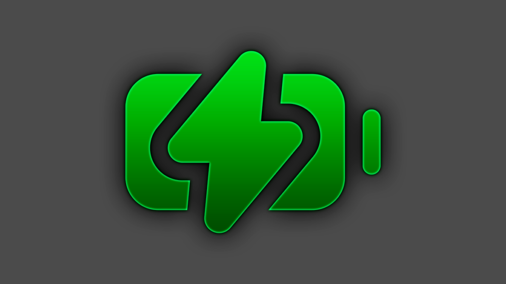A battery icon with a lightning bolt through it.