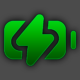 A battery icon with a lightning bolt through it.